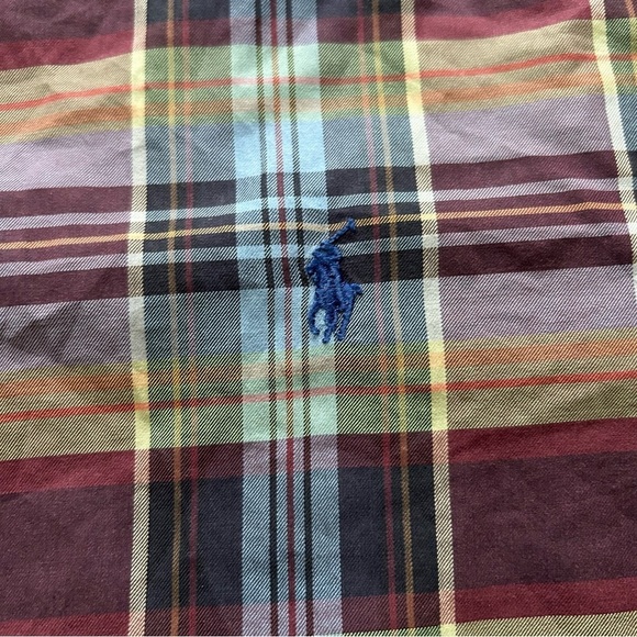 Ralph Lauren Men's Plaid Button Down Shirt - Blue and Brown - Picture 4 of 6